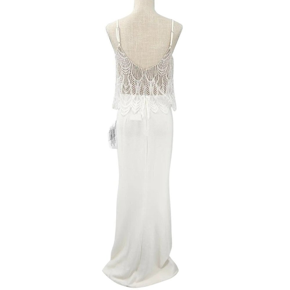 Dress The Population Roselyn Gown White Women’s Size S Wedding Formal Event - Picture 4 of 16